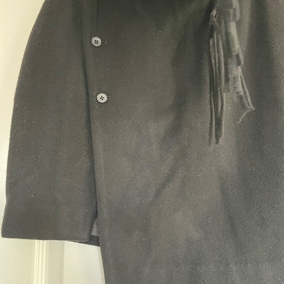 Black Wool Skirt Opening Ceremony Med Mini with Small Slit - Picture 2 of 4